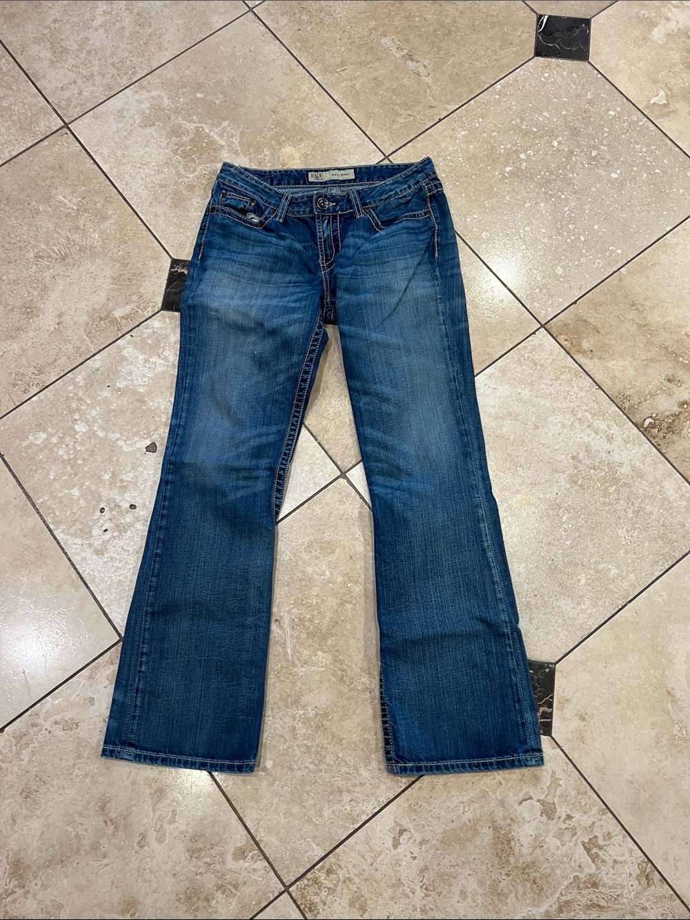 BKE Women's Dark Blue Flared Jeans
